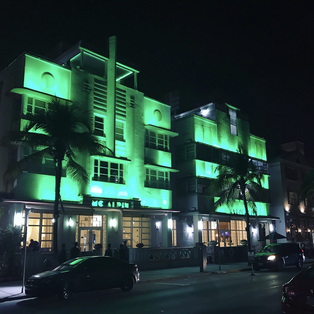Miami Ocean Drive night